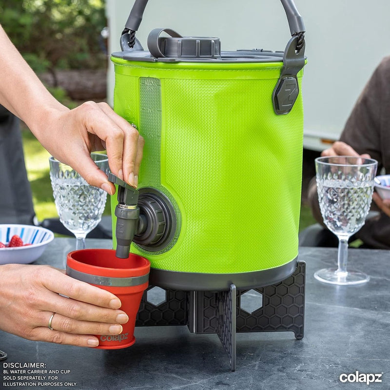 2-in-1 opvouwbare waterjerrycan met kraan - draagbare waterjerrycan voor drinkwater op camping & festivals - praktische opvouwbare emmer voor campers of caravans - BPA-vrij