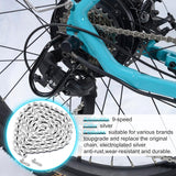 Fietsketting, 9-voudige fietsketting, 116 schakels, fietsketting-set voor MTB/Road/E-bike