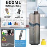 Vloerwisser met sproeifunctie, 500 ml navulbare watertank, sproeiwisser voor snelle reiniging met 3 wasbare microvezelhoezen, grijs sproeimop