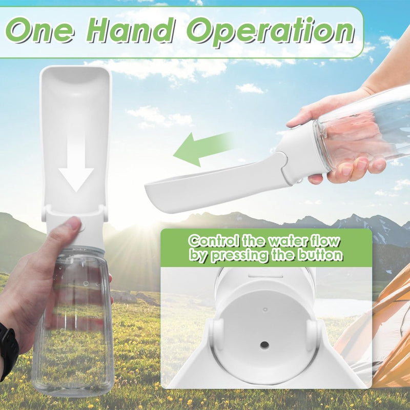 Waterfles voor honden, 550 ml, opvouwbare hondendrinkfles, draagbare drinkfles voor honden voor onderweg, waterbak voor huisdieren, lekvrij, waterdispenser voor honden, wandelen, reizen en