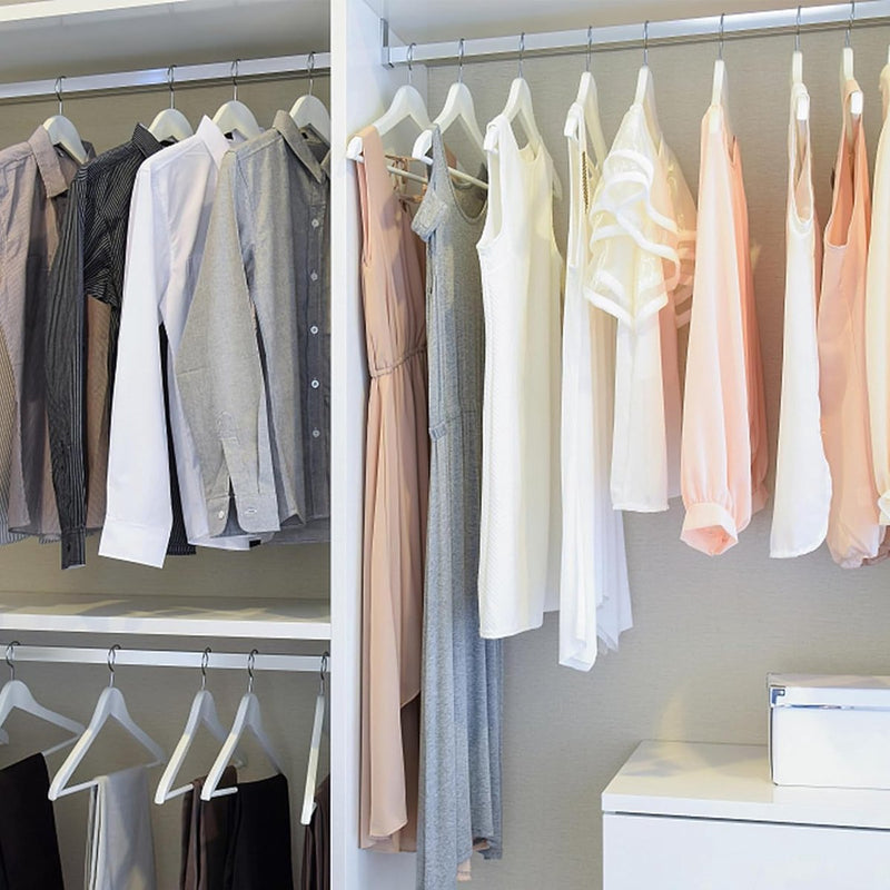 20 stuks houten kleerhangers sterke houten kleerhangers met 360° haak transparante antislipstrip en schouderinkepingen voor bretels, jassen, jassen, pakken (wit)