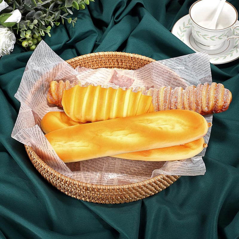 Rotan dienblad met handgrepen Rond geweven rieten dienblad Rieten dienblad Rotan dienblad Decoratieve serveermand Opbergmand voor fruitbrood Koekjes Snoepspeelgoed 30CM