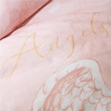 Engelenvleugels, 52% polyester, 48% katoen, roze, kingsize