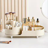 Make-up organizer Draaibaar, 2 in 1 cosmetische organizer, organizer kaptafelborstel, make-up organizer voor kaptafel slaapkamer badkamer