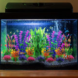 Pakket met 20 kleurrijke kunstplanten, aquariumdecoratie, terrariumplantdecoratie, voor aquaria, visaquariumdecoratieplant