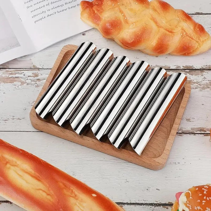 Cannoli-bakvormen, cannoli-buizen, 12,5 cm grote roestvrijstalen kanoli-vormen, anti-aanbaklaag, voor croissant-schelpcrème, vorm met reinigingsborstel