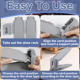 10 stuks verstelbare schoenenrekken, schoenenhouderset, 3 in hoogte verstelbaar, afneembaar, ruimtebesparend, antislip, kunststof (grijs)