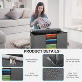 4-delige kledingopbergtas, 90 liter, organisator met grote capaciteit voor kleding, dekbedden, dekens, beddengoed met ritssluiting en transparant venster, dikke en ademende stof