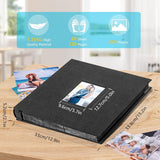 Fotoalbum, insteekalbum, 600 foto's (10 x 15 cm), linnen omslag, 60 vellen/120 pagina's, fotoboek om in te steken, fotoalbum, perfect voor familie, bruiloft, reizen, baby, zwart