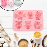 Siliconen bakvorm cakevorm uil vorm 2 stuks muffinvorm siliconen bakvorm taartvormen chocolade vorm voor DIY muffins cake bruiloft verjaardag accessoires roze
