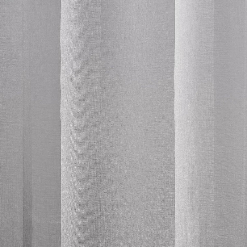 Voile gordijnen met kleurverloop, transparant gordijn, kort, tule gordijn met oogjes, in zwart-wit, kleurverloop, 160 x 140 cm (h x b), modern, voor kinderkamer, woonkamer, slaapkamer, set van