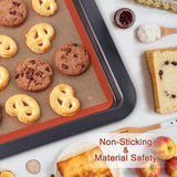 5 stuks bitterkoekjes bakmat, antislip bakmat, 42 cm x 29,5 cm broodmat, antiaanbakmat, permanente bakfolie, bakpapier, voor bitterkoekjes, koekjes, brood, pizzamat