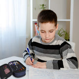 Etui Grote capaciteit Etui Make-up Tas Briefpapier Organizer voor Studenten School Kantoor Donkerblauw