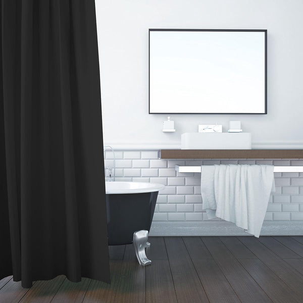 Douchegordijn, 180x200 cm, anti-schimmel, zwart (meer beschikbaar)