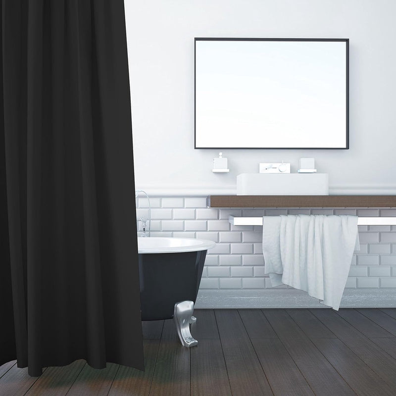 Douchegordijn, 180x200 cm, anti-schimmel, zwart (meer beschikbaar)