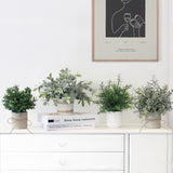 4 stuks mini-kunstplanten, klein, kunstplanten, plastic, nepplanten voor slaapkamer, badkamer, keuken, thuis, binnendecoratie
