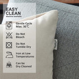 Kussenhoezen, effen, chenille deco-kussenhoezen met verborgen ritssluiting voor bank, auto of bed, set van 2 stuks