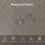 Stretch Diamond Mesh Waterdichte Eetkamerstoelhoezen Eetkamerstoelhoezen Keukenstoelhoezen met gesp (Taupe, 6)