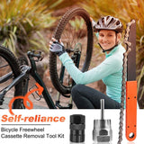 Fiets kettingzweep, tandwieltrekker, cassettetrekker, tandwielverwijderaar, fietsset, verwijderingsgereedschap, tandkrans-trekker, gereedschapsset voor 6, 7, 8, 9, 10, 11-voudige cassettes