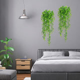 2 stuks kunstklimop, groene hangplanten, wijnstokken, hangende kunstplanten, plastic planten, hangende kunstplanten voor binnen, muur, hangmanden