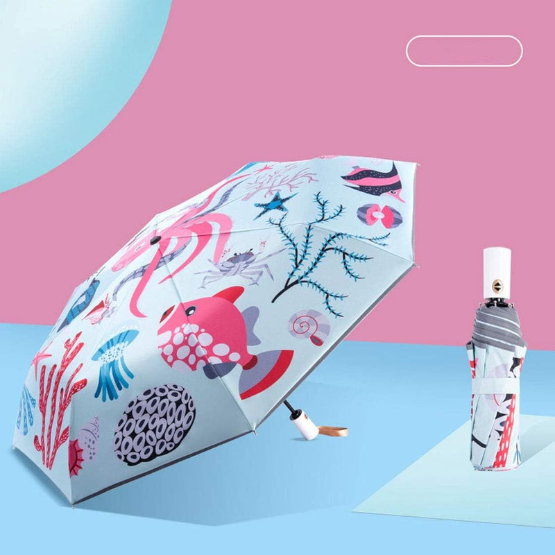 Paraplu voor kinderen, automatisch, zakparaplu voor kinderen, met reflecterende strepen, waterafstotend en stabiel, 8 ribben, voor meisjes en jongens, 450 g, #4