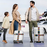 2 stuks kofferriem met 2 bagagelabels, kofferband, riem, kleurrijk, bagageriem, reisaccessoires, suitcase riem, verstelbare multifunctionele bagageriem voor koffer, riem, kofferriem, golf