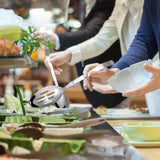 Opscheplepel groot, serveerlepel roestvrij staal groot lange handvat serveerlepel met gleuf grote lepel opscheplepel roerlepel voor partijen keuken (2 stuks) 27,6 x 5,8 cm