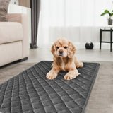 Waterdichte hondendeken, 210 x 130 cm, robuuste hondenmat als bescherming voor bank en bed, antislip hondendeken, ook geschikt voor grote honden, machinewasbaar (grijs)
