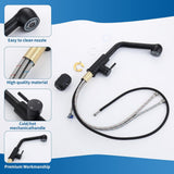 Wastafelarmatuur met uittrekbare sproeier, keukenkraan met 2 straalsoorten, 304 roestvrij staal, hogedruk mengkraan, 360° draaibaar, eengreepsmengkraan, zwart