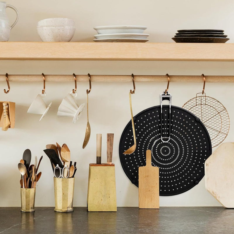 Siliconen spatbescherming, pannen met inklapbare handgreep, 33 cm, multifunctionele vetspatbescherming voor pan, hittebestendig en voedselveiligheid, voor een groot aantal pannen, braadpannen,