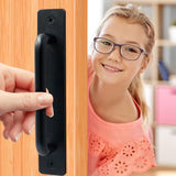 Staldeurgreep 4 stuks 18 cm schuurdeurgrepen schuifdeurgrepen schuifdeurgreep schuifdeurgrepen zwart met schroeven voor kast keukenmeubilair slaapkamer