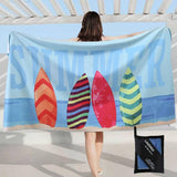 Microvezel handdoeken, zandvrij, sneldrogend en licht stranddeken. Perfect voor op het strand, grote badhanddoek voor op reis, strand, sauna, 160 x 80 cm