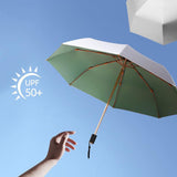 Zonbescherming UV-paraplu Opvouwbaar Handig compact 8 ribben bieden UPF 50+ bescherming en blokkeren effectief 99% van de UVA-UVB-schermen voor wandelen, backpacken, strand, groen