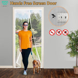 Vliegengaas, voor balkondeur, 80 x 240 cm, verbeterde kwaliteit van het vliegengaas, deurmagneet, geschikt voor balkondeur, terrasdeur, kelderdeur, kamerdeur en schuifdeur, zonder boren, wit