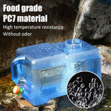 Waterjerrycan met kraan, camping-waterreservoir met handgrepen, waterdispenser, draagbare drinkwaterjerrycan voor outdoor, reizen, wandelen, caravan, picknick, camping