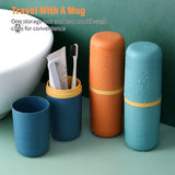 3 stuks tandenborsteletui, reisetui, draagbare tandenborstelhouder, kunststof tandenborstelbeker, waterdichte mondspoelbeker voor reizen, camping, school, groen/blauw/oranje, Meerkleurig