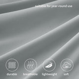 Hoeslaken 90 x 200 cm grijs laken - hoeslaken 90 x 200 cm dekbedovertrek, microvezel lakenhoes 90 x 200 cm lichtgrijs 30 cm diepzakbed hoeslaken