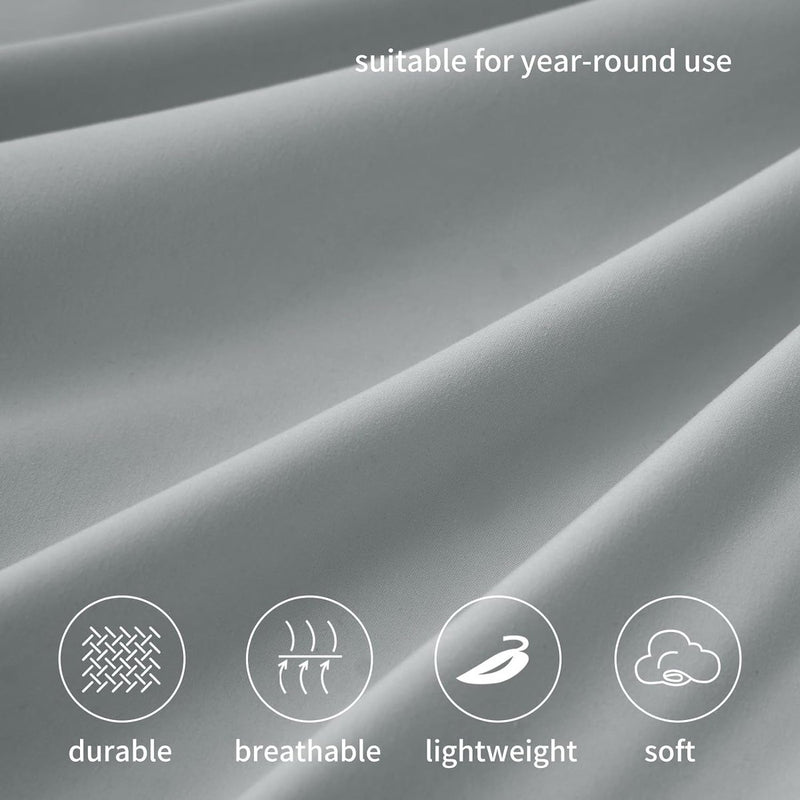 Hoeslaken 90 x 200 cm grijs laken - hoeslaken 90 x 200 cm dekbedovertrek, microvezel lakenhoes 90 x 200 cm lichtgrijs 30 cm diepzakbed hoeslaken