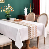 Tafelzeil Tafelkleed PVC Tafelkleed Kunststof Tafelkleed Buiten Vierkant Tafelkleed Waterdicht Veeg Schoon Tafelkleed Eettafelhoes (137 x 275 cm, Koffiebladeren)