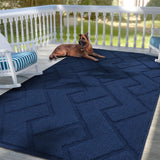 Deurmat voor binnen en buiten, wasbaar, entreement, binnen, vuilvangmat, antislip, deurmat voor entree, patio, hal, tuin, binnen en buiten (blauw, 119 x 180)