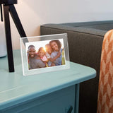 Acryl magnetische fotolijst om neer te zetten, 13 x 18 cm, fotolijst voor verticaal of horizontaal neerzetten voor desktop, 2 stuks