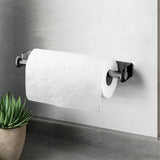 Keukenrolhouder, keukenrolhouder, wandmontage, papierrolhouder, wandrolhouder, RVS keukenrollen voor keukenrolhouder voor keuken, kast, badkamer (zwart 27 cm)