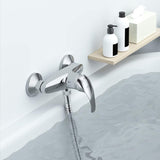 Eéngreepsmengkraan Doucheset Opbouw, Douchemengkraan met douchekop, Wandmontage, Chroom, Mengkraan, Douche, Douchekranen, Mengkraan voor douche, Opbouwdouchegarnituur