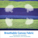 Outdoor katoenen dubbele hangmat met draagtas, voor binnen, balkons, tuinen, reizen, kamperen, strand, 300 kg draagvermogen, 280 x 150 cm