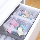 Opbergdoos, kleine opbergdoos, met deksel, stapelbaar, handgreep, clips, kleine onderdelen (500 ml, 10-delige set)