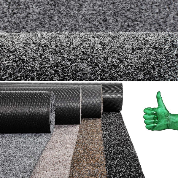 Deurmat, vuilvangmat, wasbaar, waterdicht, robuust, vuilvanger voor ingang, huisdeur, hal, keuken, slaapkamer, poet, afmeting 40 x 80 cm, tapijt, grijs