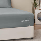 Hoeslaken 90 x 200 cm grijs laken - hoeslaken 90 x 200 cm dekbedovertrek, microvezel lakenhoes 90 x 200 cm lichtgrijs 30 cm diepzakbed hoeslaken