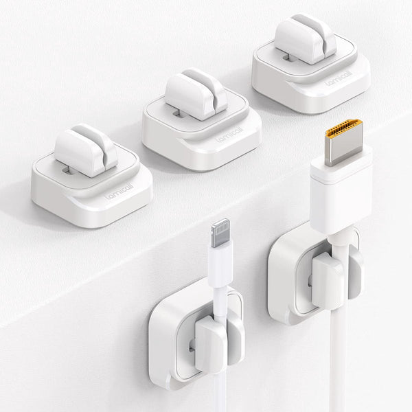 Set van 5 kabelclips, kabelhouder, kabelorganizer - verstelbare kabelbeheerhouder voor bureau, stroomkabel, microkabel, HDMI-kabel, USB C-oplaadkabel, audiokabel, oplaadkabels,