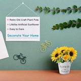 Kunstbloemen, zonnebloem, kunstplanten in pot, decoratieve bloemen, kunstplant, voor binnen en buiten, namaak, groene planten, tafeldecoratie, bruiloft, woonkamer, balkon, decoratie,
