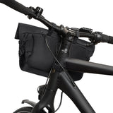 Stuurtas Zwart - 2 in 1 Fietstas & Schoudertas - Bikepacking Tas voor Voorstuur met Reflectie - Waterafstotend